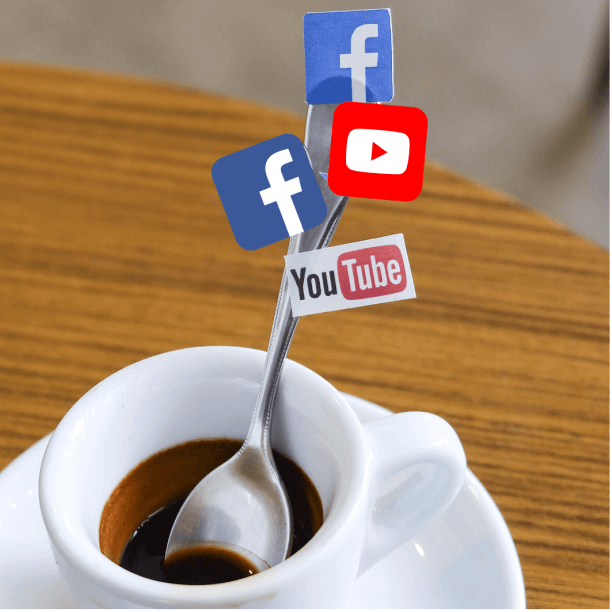 הלוגואים של יוטיוב ופייסבוק - וידאו-תג